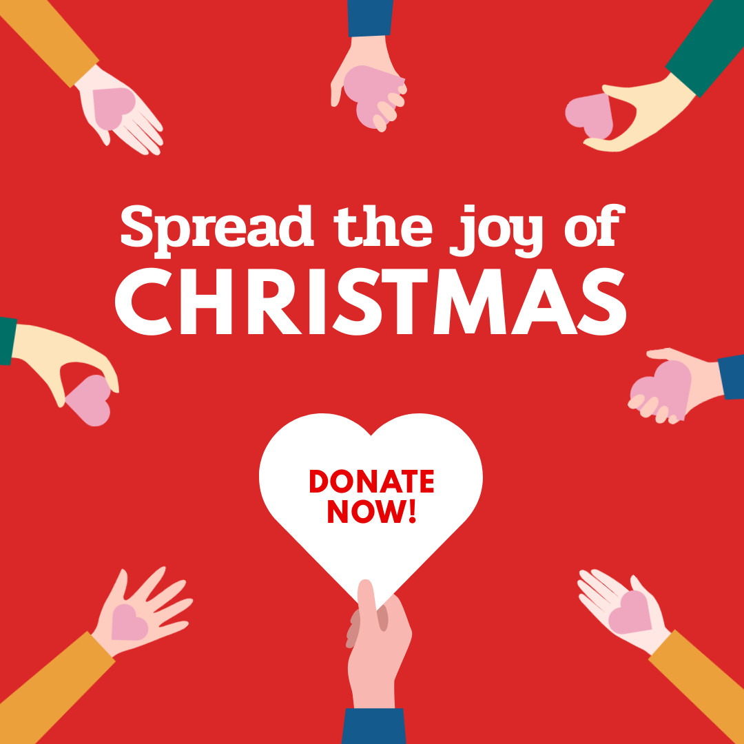 Donate and Spread the Joy of Christmas 1080x1080 template