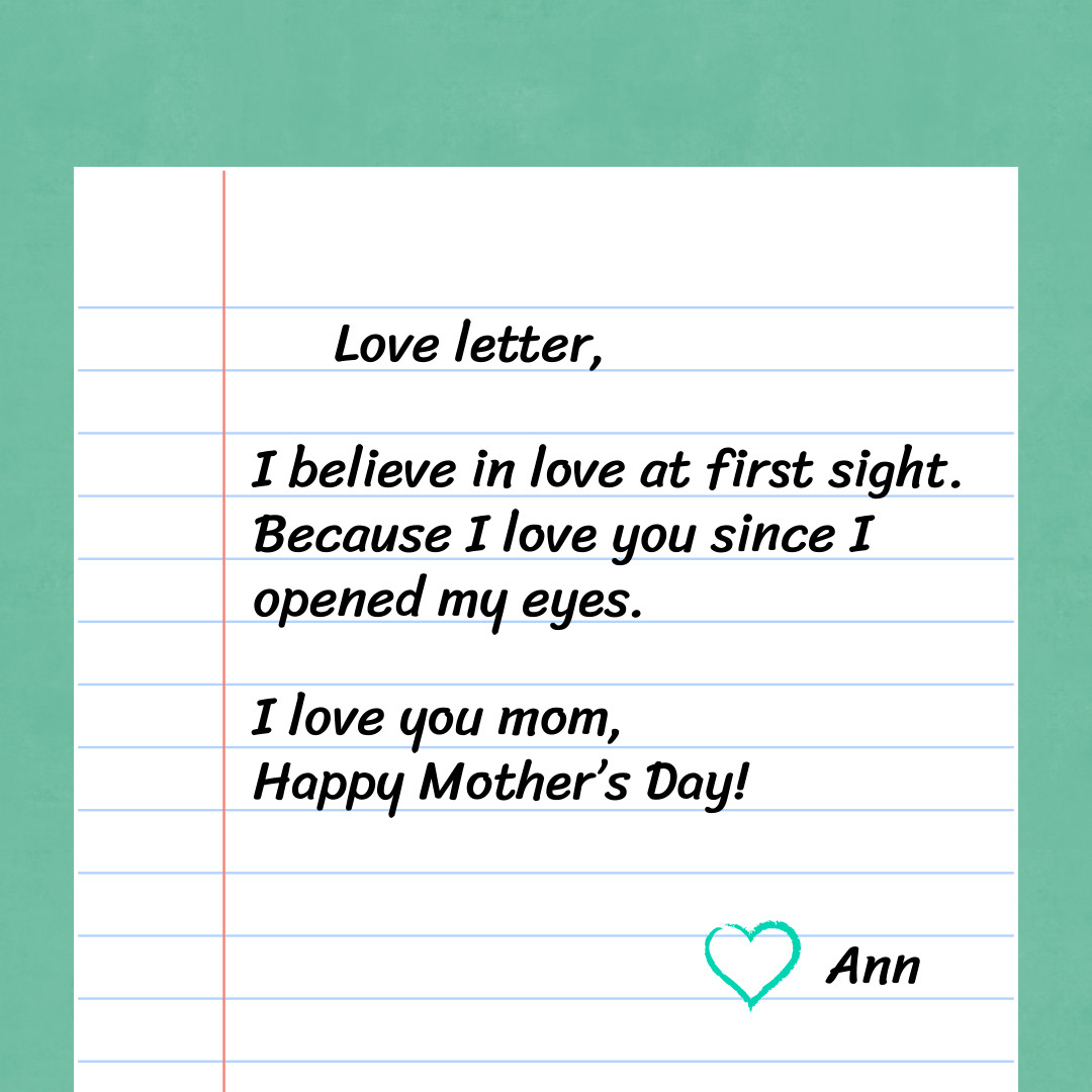 Mother's Day Letter 1080x1080 template