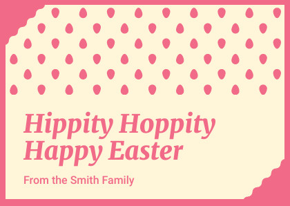 Hippity Hoppity Happy Pink Easter – Card Template  420x298 template