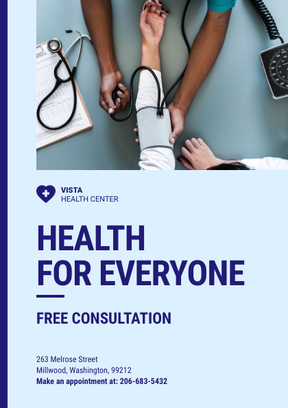 Health Center Vista – Flyer Template 420x595 template