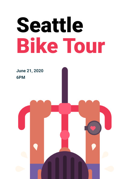 Seattle Bike Tour – Flyer Template 420x595 template