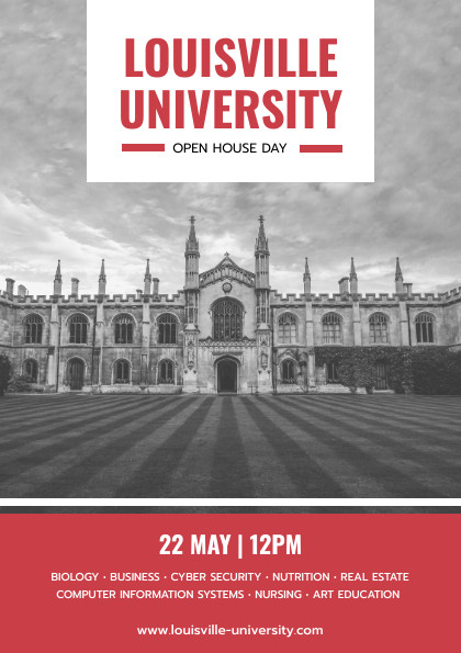 Louisville University Open House – Flyer Template 420x595 template
