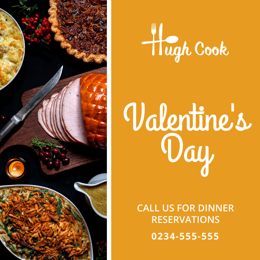 Valentine's Day Dinner Reservations 1080x1080 template