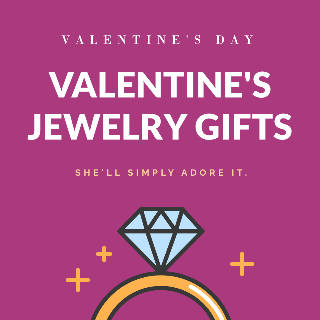Valentine's Day Jewelry Ad Template 1080x1080 template