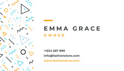 Yellow Fashion Store – Business Card Template 252x144 template