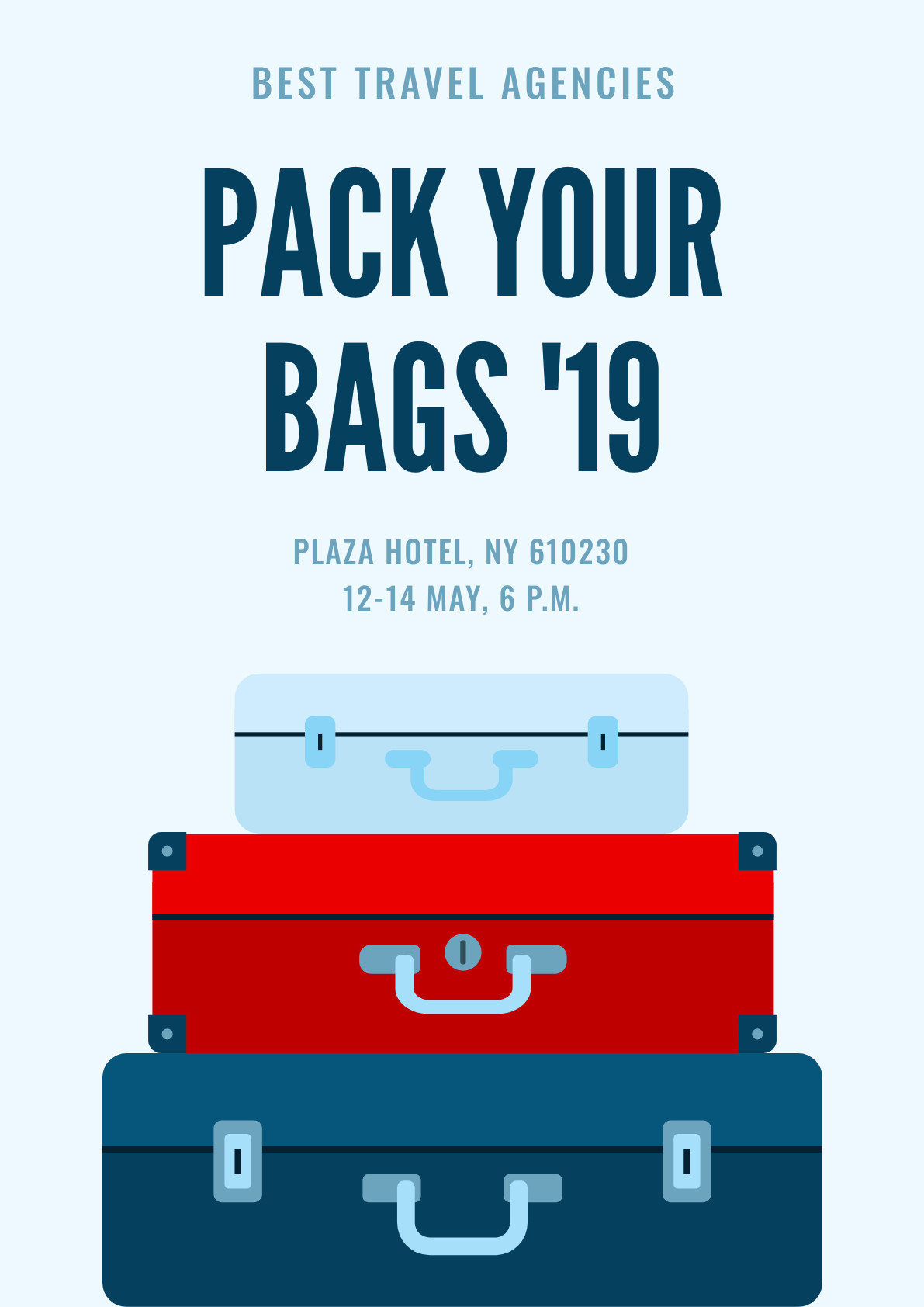 Pack Your Bags – Poster Template 1191x1684 template