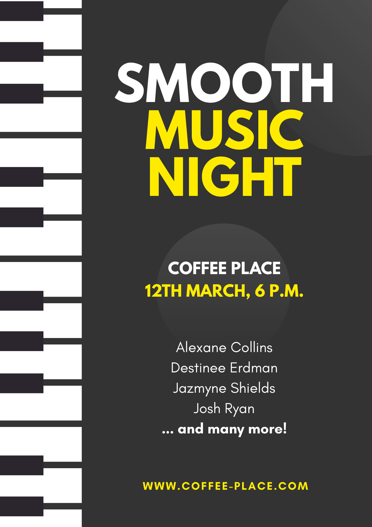 Smooth Music Night – Poster Template 1191x1684 template