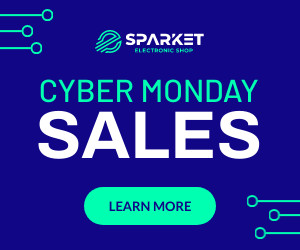 Electronic Shop Cyber Monday Sales 300x250 template