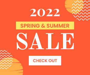 Orange Spring and Summer Sale 300x250 template