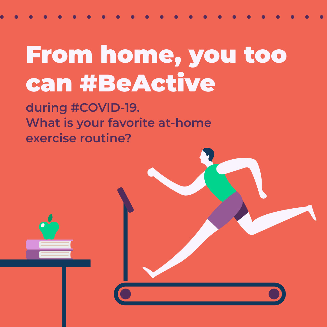 Covid-19 Home Sport Be Active 1080x1080 template
