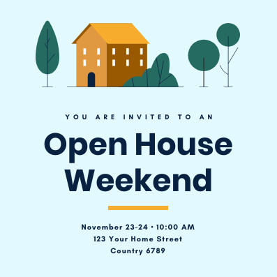 Open House Weekend – Invitation Template 397x397 template