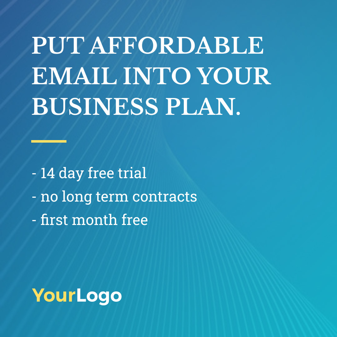 Affordable Email Business Plan 1080x1080 template