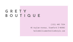 Betty Boutique Apparel – Business Card Template 252x144 template