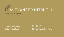 Gold Epicloft Real Estate Business – Card Template  252x144 template preview