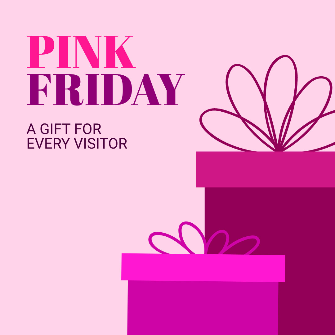 Pink Friday Gift for Every Visitor 1080x1080 template