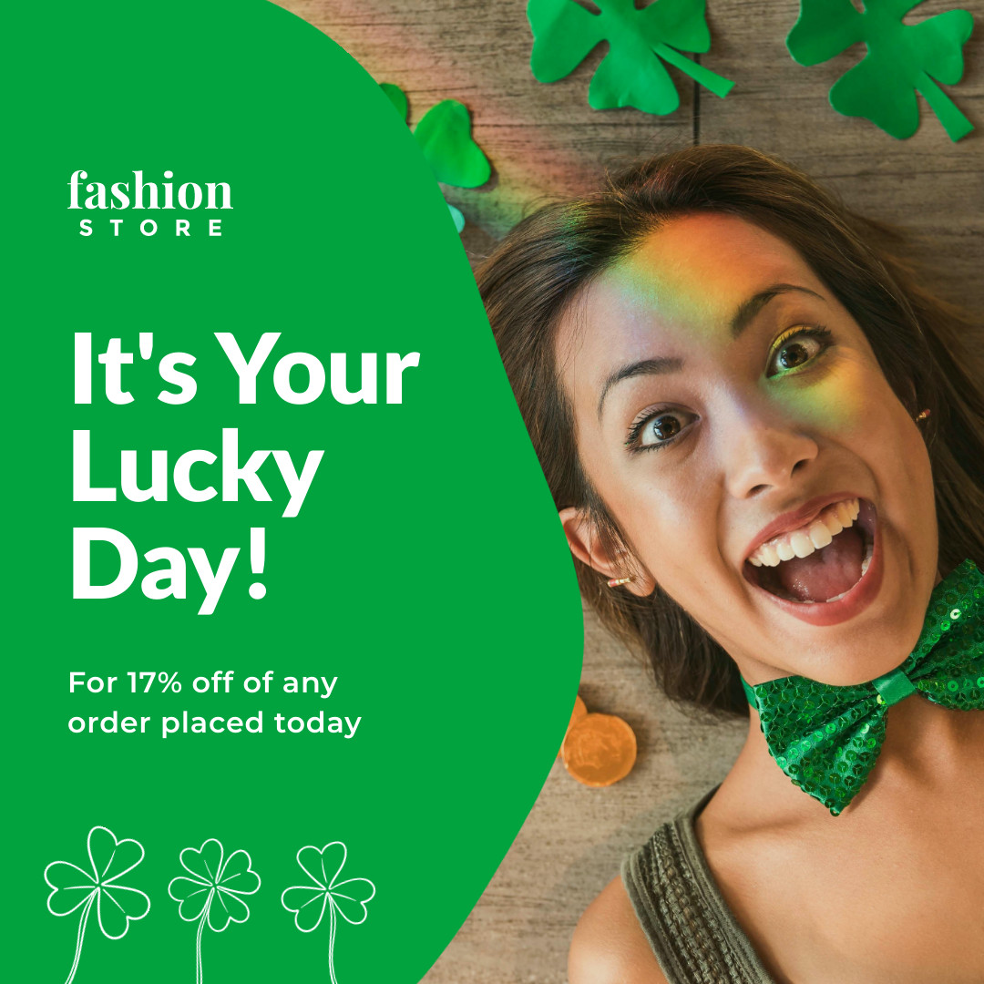 Saint Patrick's Your Lucky Day 1080x1080 template