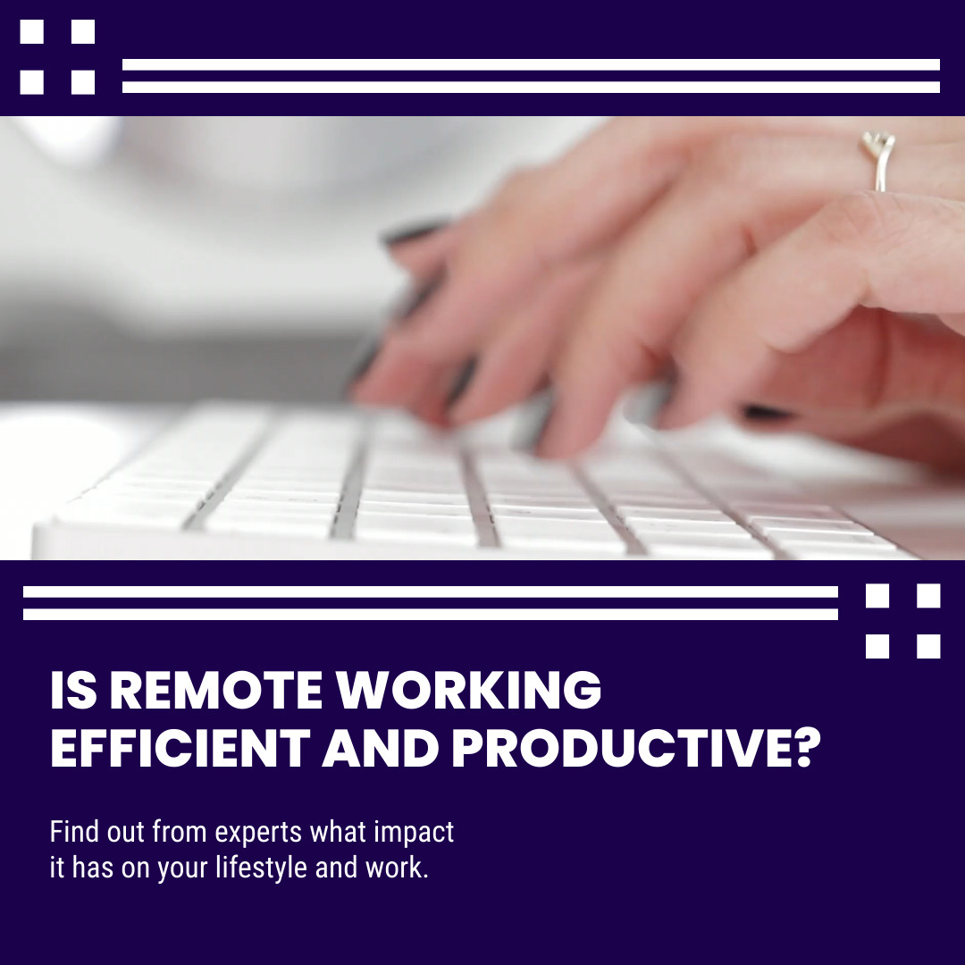 Efficient and Productive Remote Working Video 1080x1080 template