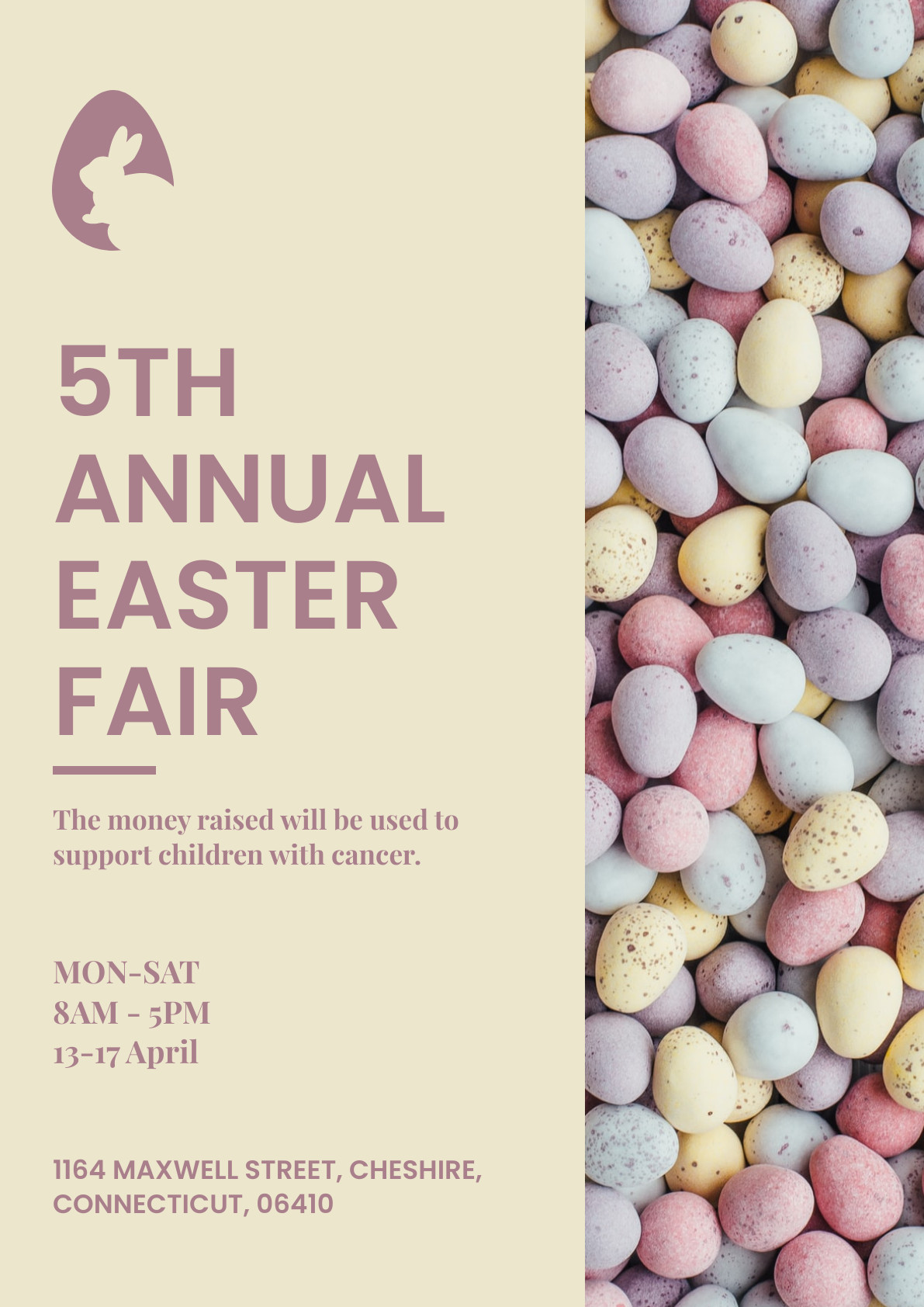 Pastel Eggs Annual Easter Fair – Poster Template 1191x1684 template