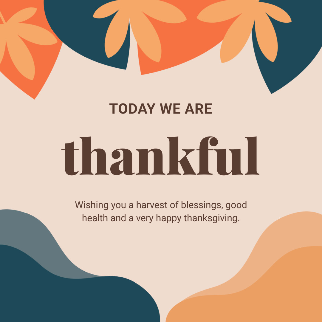 Today We Are Thankful Wish  1080x1080 template