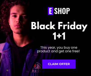 One Plus One Black Friday 300x250 template