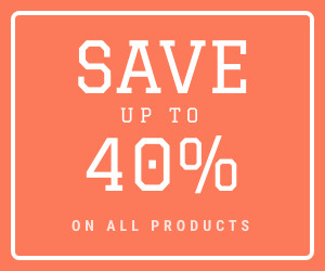 Save Up To 40 Orange Products 300x250 template