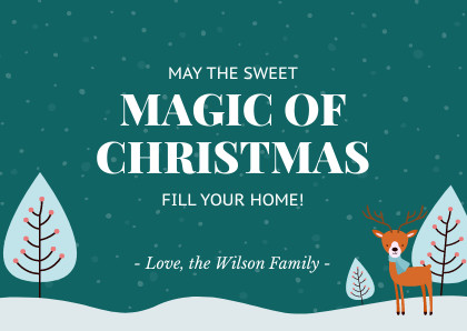 Sweet Magic of Christmas Card 420x298 template preview