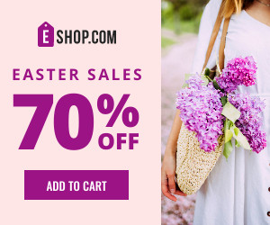 Purple Spring Easter Sales 300x250 template