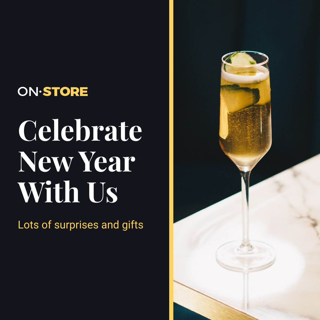 Celebrate New Year With Us 1080x1080 template