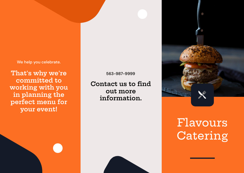 Modern Cute Flavours Catering Brochure 842x595 template