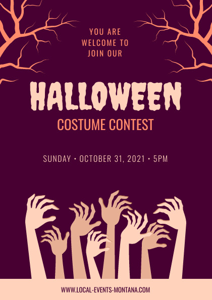 Halloween Costume Contest Montana Flyer 420x595 template