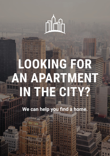 Urban Living Red – Flyer Template 420x595 template