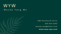 Wendy Tang We Spa Business – Card Template 252x144 template