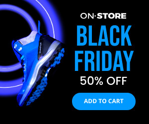Blue Electric Shoes Black Friday 300x250 template