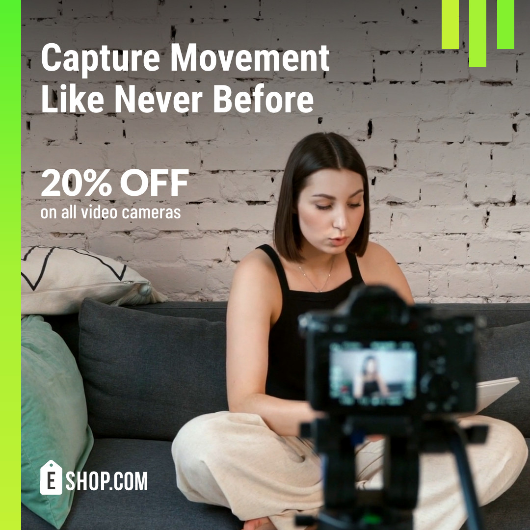 Video Camera Sale Eshop Video 1080x1080 template