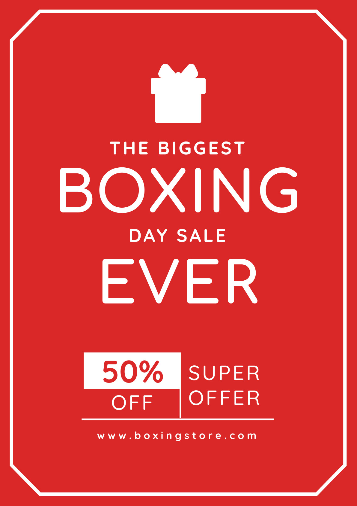 The Biggest Boxing Day Sale Ever Poster 1191x1684 template preview