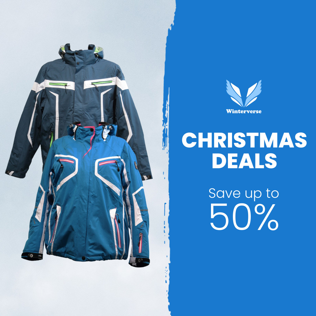 Blue Winterverse Christmas Deals 1080x1080 template
