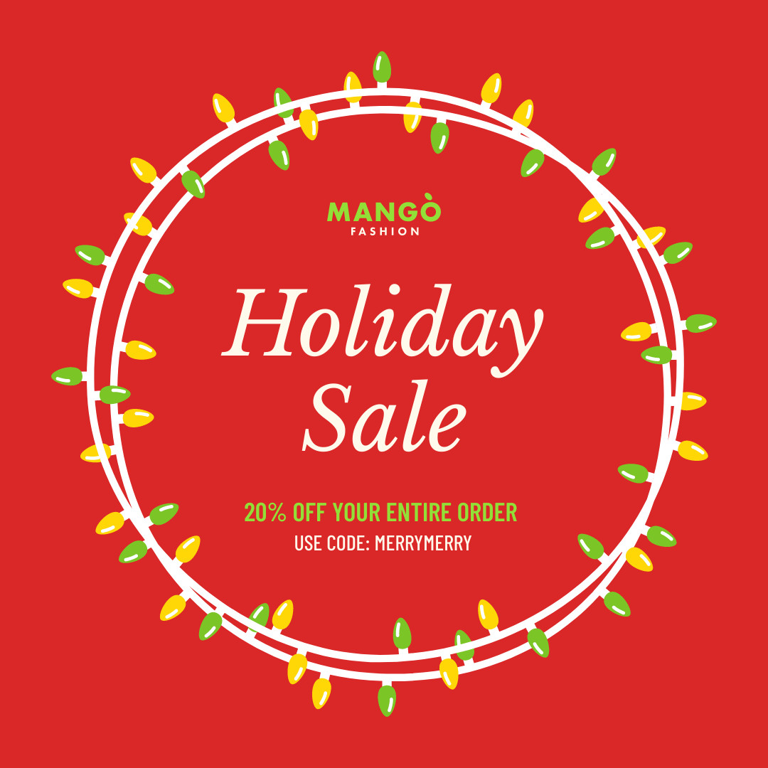Holiday Sale Lights  1080x1080 template