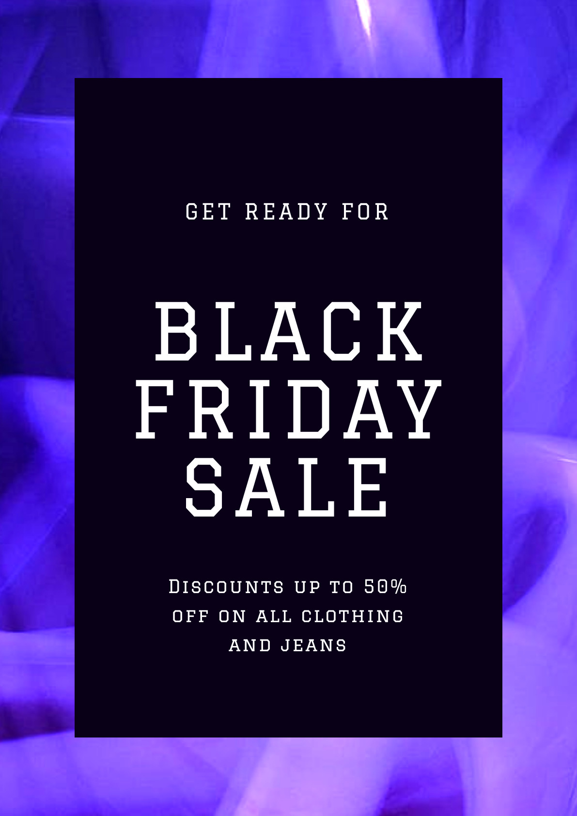 Black Friday Clothing and Jeans Poster 1191x1684 template