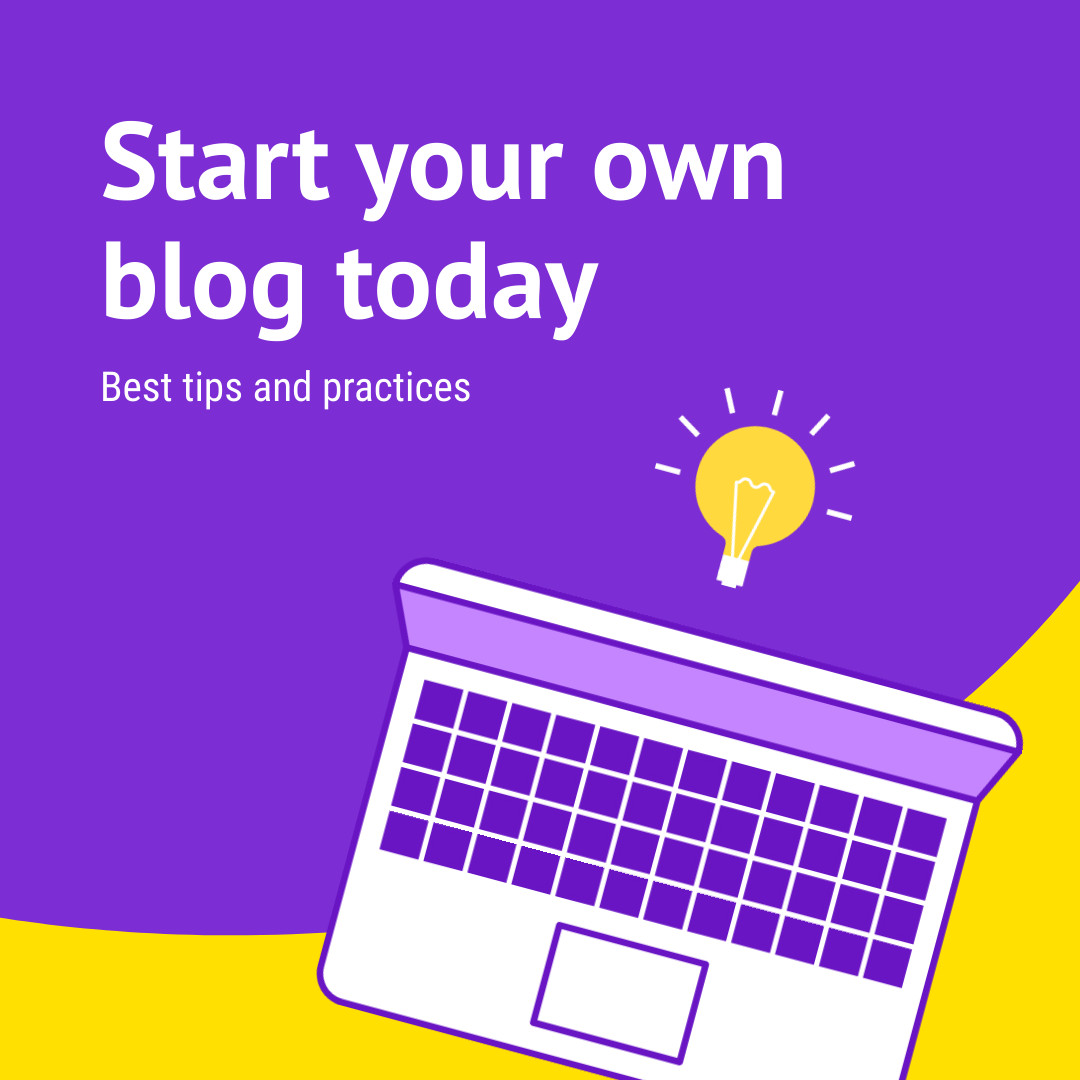 Best Tips to Start Your Blog 1080x1080 template