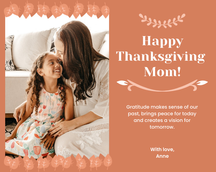 Happy Thanksgiving Mom Photo Collage 709x567 template