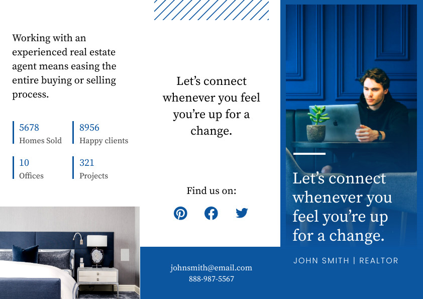Connect Whenever You Feel Real Estate Brochure 842x595 template