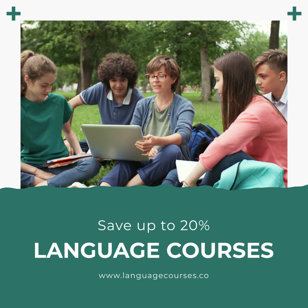 Youth Language Courses Video 1080x1080 template