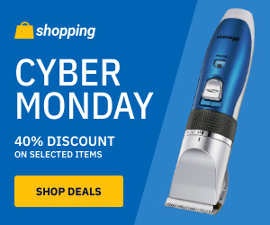 Cyber Monday Blue Shaver Discount 300x250 template