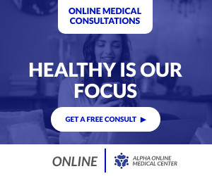 Blue Online Medical Consultations 300x250 template