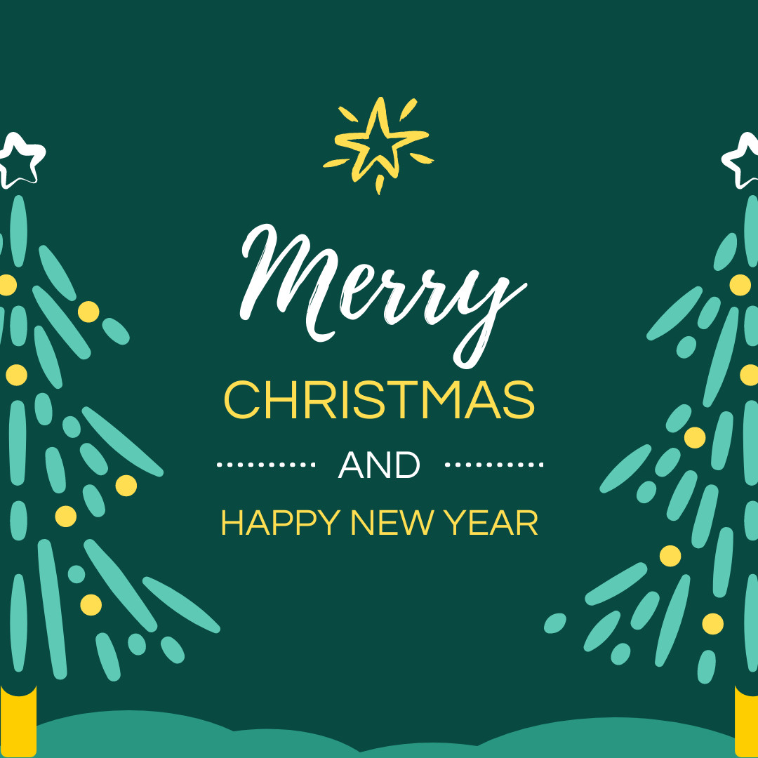 Merry Christmas and Happy New Year 1080x1080 template
