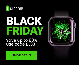 Black Friday Green Smartwatch  300x250 template