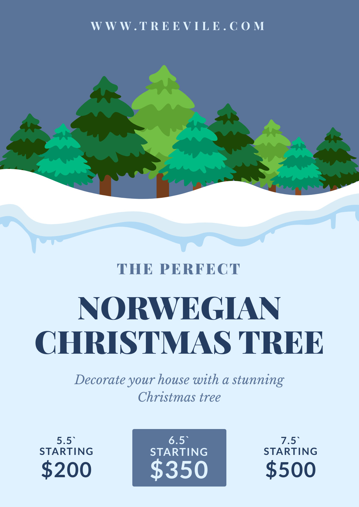 The Norwegian Christmas Tree Poster 1191x1684 template