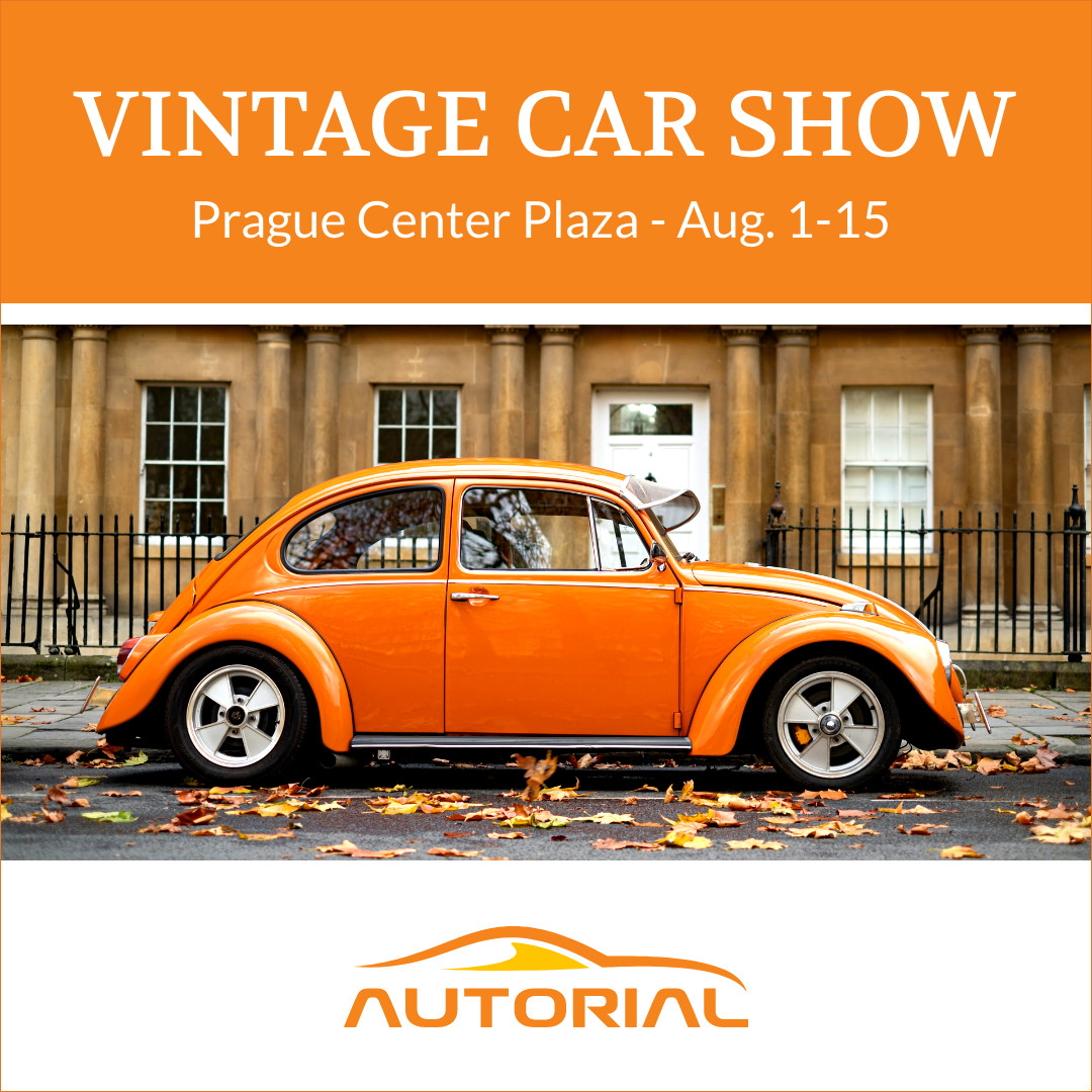 Vintage Car Show in Prague 1080x1080 template