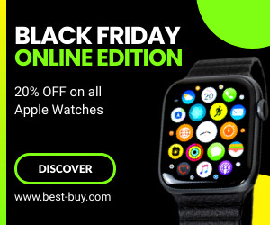 Black Friday Online Smartwatch 300x250 template