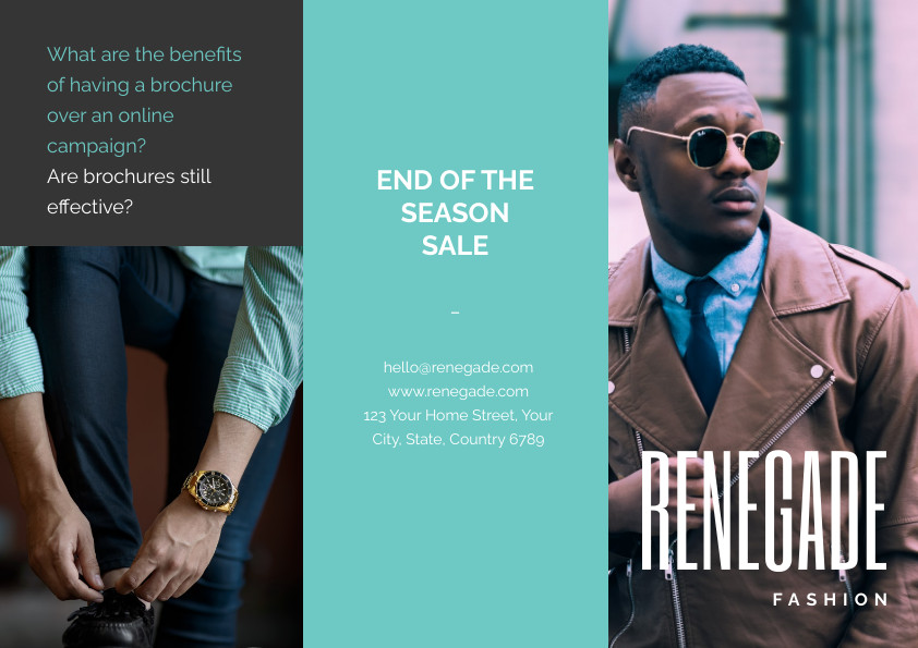 Renegade Fashion Season Sale – Brochure Template 842x595 template